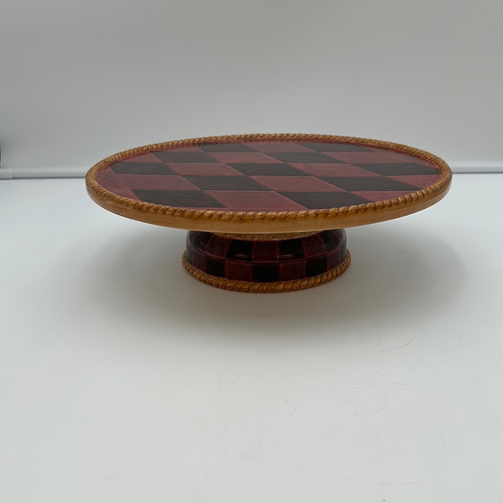 2001 Deb Hrabik Ceramic Cake Stand Plate